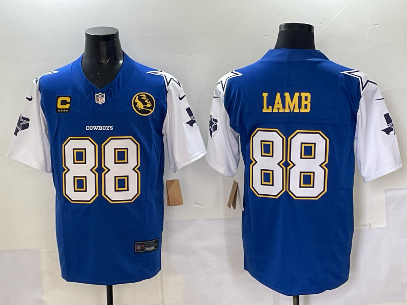 Men Dallas Cowboys #88 Lamb blue Nike 2025 Thanksgiving NFL Jersey 2->dallas cowboys->NFL Jersey